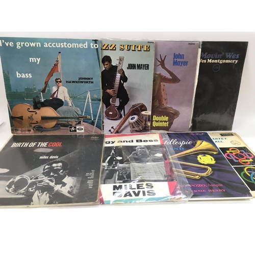 96 - Eight jazz LPs by various artists including Miles Davis, Wes Montgomery and others. Condition varies... 