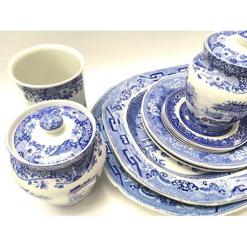 1012 - A Collection of Blue And White China Including Spode.