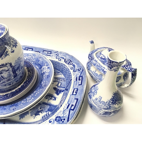 1012 - A Collection of Blue And White China Including Spode.