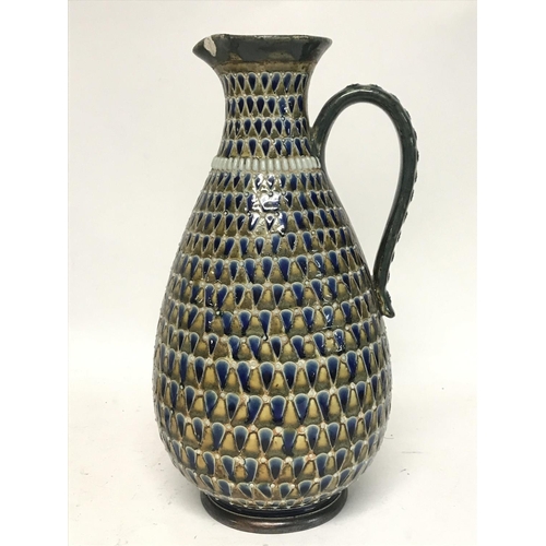 1084 - A Lambeth Doulton jug, damaged