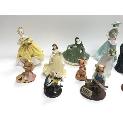 1090 - Collection of various figurines including royal Doulton - Royal Worcester etc.