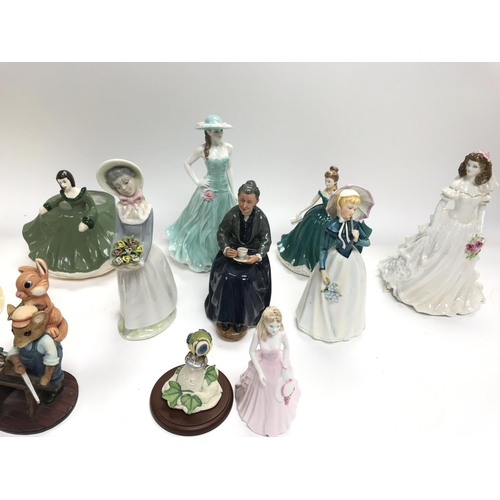 1090 - Collection of various figurines including royal Doulton - Royal Worcester etc.