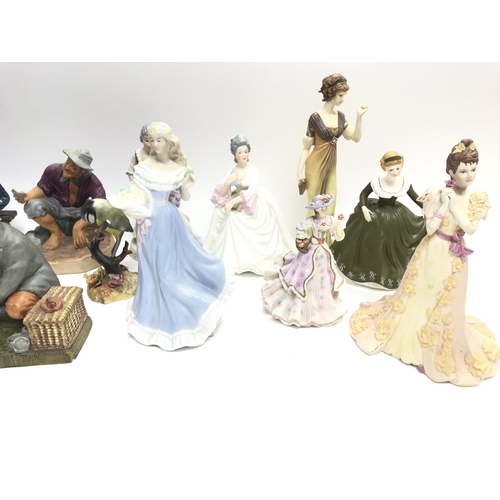 1091 - Collection of various figurines with the majority being royal Doulton.