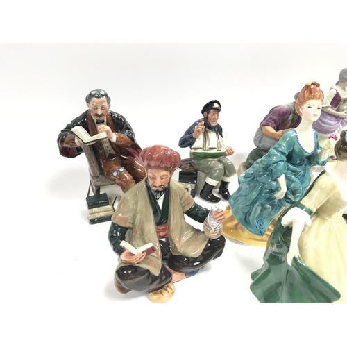 1091 - Collection of various figurines with the majority being royal Doulton.