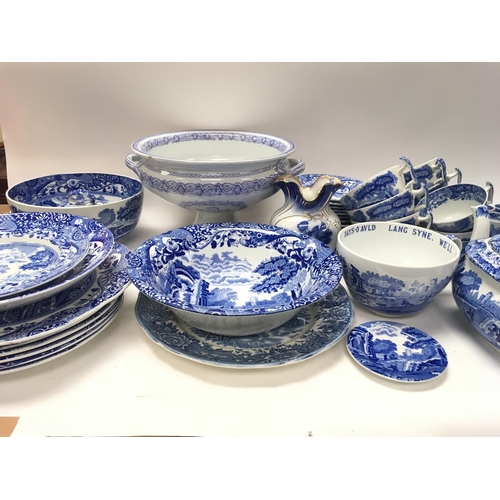 1099 - A large collection of ceramics Predominantly Spodes.