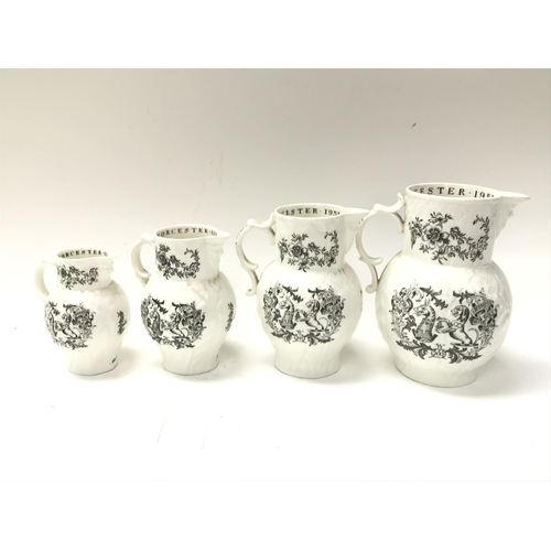 1180 - Set of Royal Worcester bicentenary jugs