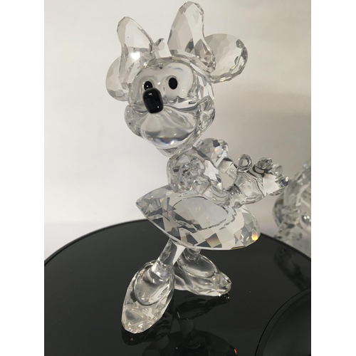 1196 - Walt Disney Swarovski Showcase collection figures including Mickey Mouse, Minnie, Donald and Daisy D... 