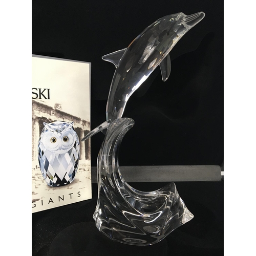 1197 - A cased and boxed Swarovski Crystal Giant figure of a Dolphin