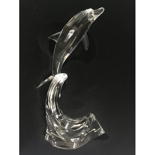 1197 - A cased and boxed Swarovski Crystal Giant figure of a Dolphin