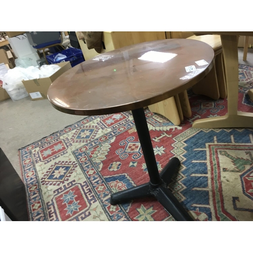 1484 - Cast iron copper top bar table