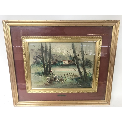 1536 - A set of framed oil paintings by G.Rizzo