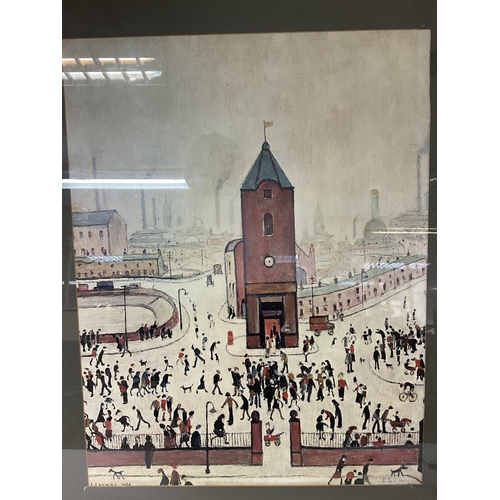 1538 - Large reproduction L.S Lowry print 76x61cm