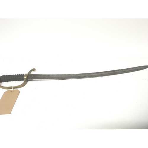 1613 - A Victorian service or customs officer short sword brass hilt no scabbard length 72cm