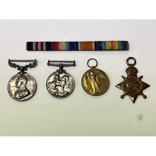 1651 - 4 WW1 Medal group awarded to Pte E.M Arnold, 2714, 1st London Regiment. ( Edward M Arnold), awarded ... 