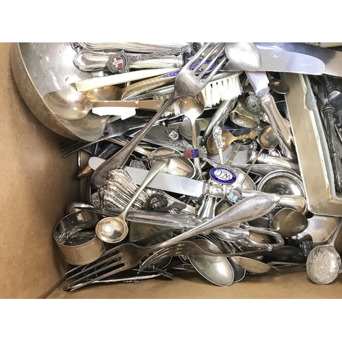 806 - A large collection of assorted silver plate and cutlery.