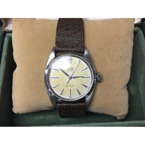 863 - Rolex Oyster Royal precision 6426 vintage c1961,7076356 with box. As seen working.