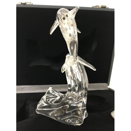 935 - A Boxed and cased Swarovski Crystal Giants Dolphin with papers