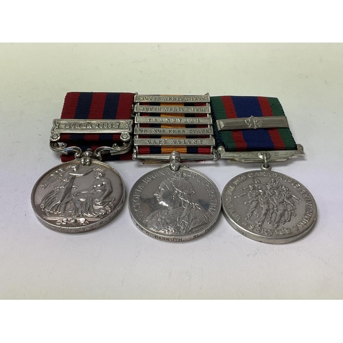 1638 - Medal group ( Not matching). India general service medal 1854-1895 with Burma 1885-7 bar awarded to ... 