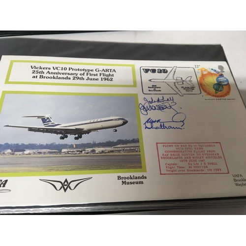 12 - An album containing a good collection of RAF and other flight related first day covers including man... 