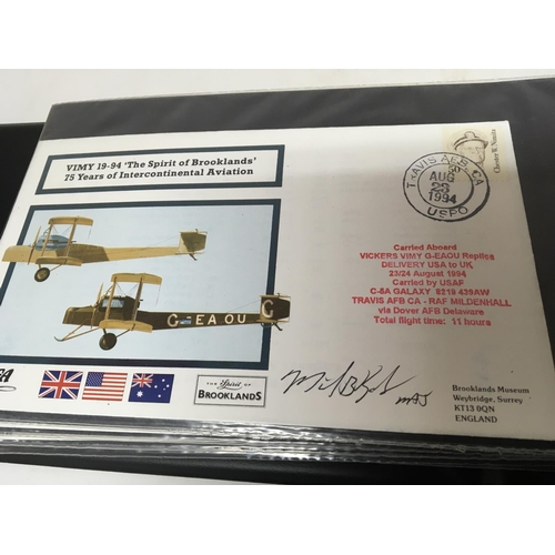 13 - An album containing first day covers RAF and aviation many signed covers dating from 1993-1997 posta... 