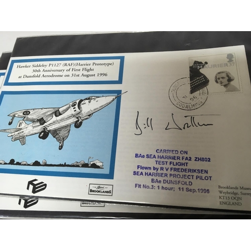 13 - An album containing first day covers RAF and aviation many signed covers dating from 1993-1997 posta... 