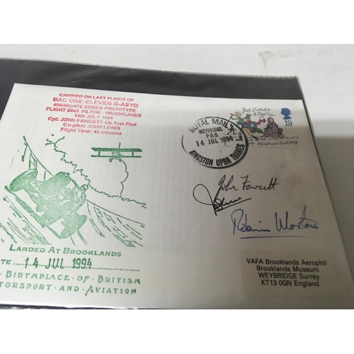 13 - An album containing first day covers RAF and aviation many signed covers dating from 1993-1997 posta... 