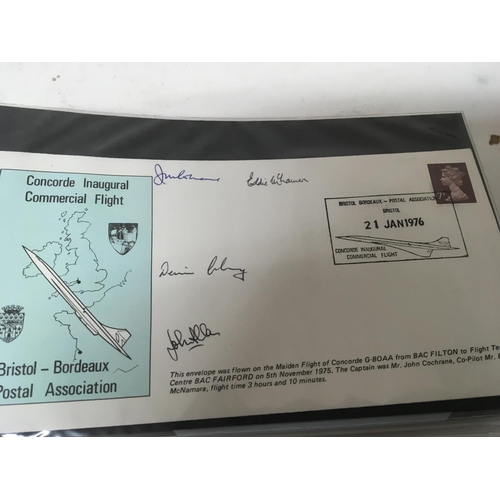 14 - An album containing Concorde first day covers  date range from 1968 -1984 postage category B NO RESE... 