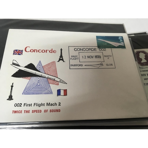 14 - An album containing Concorde first day covers  date range from 1968 -1984 postage category B NO RESE... 