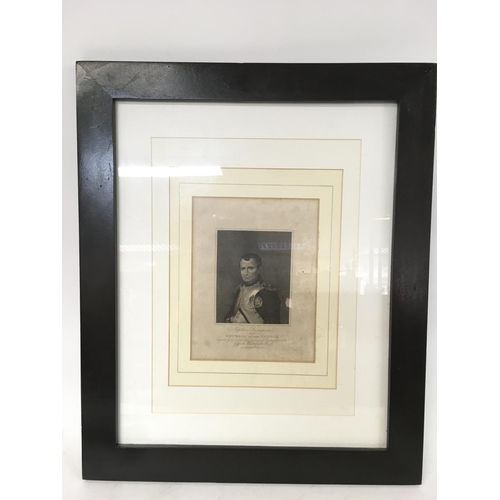 140 - Napoleon Bonaparte Engraving by Bocquet. Frame size 58 x 48cm NO RESERVE