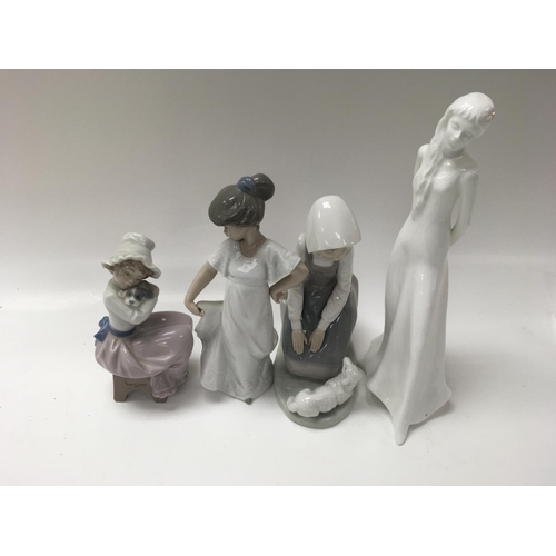 144 - No Reserve - 1 Doulton figure + Lladro Figures