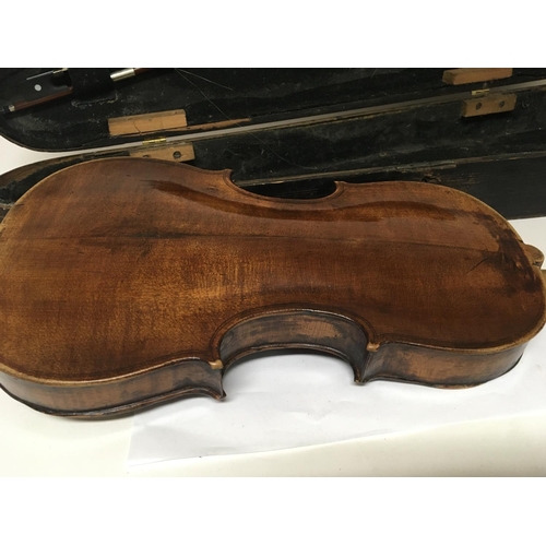 169 - No Reserve - An Antique Violin with internal applied label Preston maker London in a fitted case wit... 