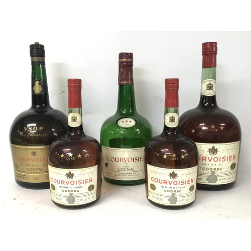 182 - No Reserve - Empty bottles of Cognac Courvoisier in various sizes