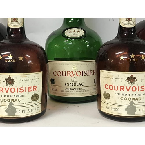 182 - No Reserve - Empty bottles of Cognac Courvoisier in various sizes