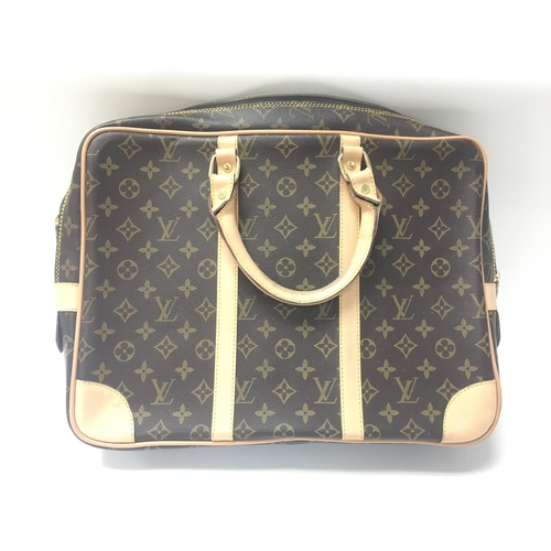 184 - A Louis Vuitton style Laptop bag 42cm wide 33cm high. Some signs of use but overall good condition. ... 