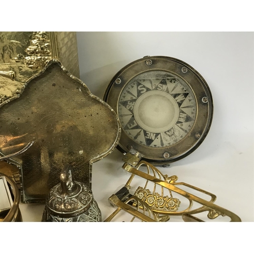 196 - No Reserve - Brass ornaments including brass animals, a plate box and match stick boxes