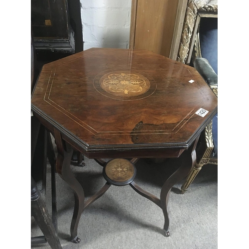 237 - A Quality Edwardian inlaid Rosewood octagonal occasional table with shaped legs top diameter 61cm No... 