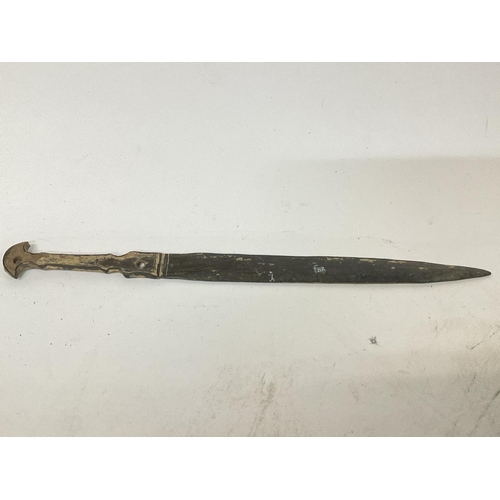 27 - Miniature bronze dagger , possibly Luristan, approx 21cm in length NO RESERVE