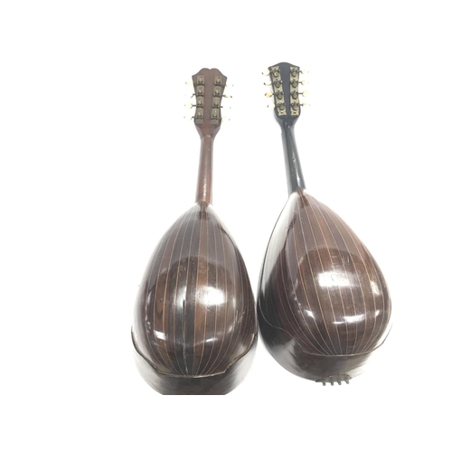 382 - Two 19th century Italian mandolins with mother of Pearl  inlay.