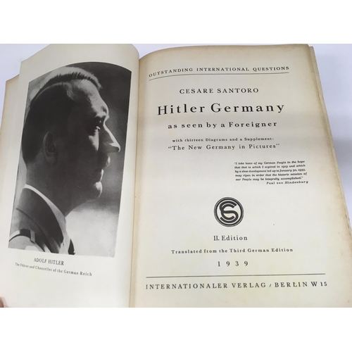 448 - A book titled 'Hitler Germany As Seen By A Foreigner' by Cesare Santoro NO RESERVE