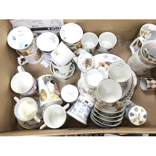 502 - Collection of mixed ceramics including royal commemorative items.