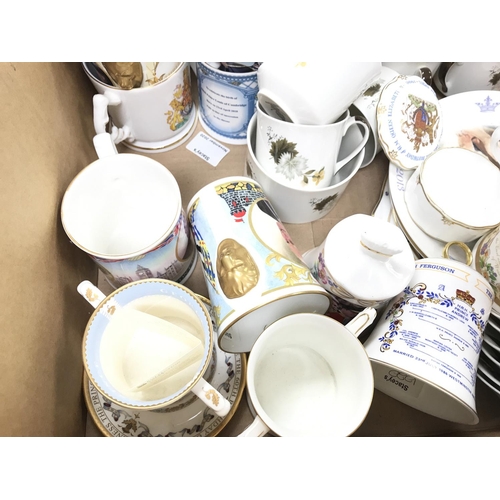 502 - Collection of mixed ceramics including royal commemorative items.