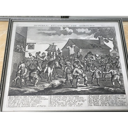 516 - A collection of 3 engravings in the Hogarth style