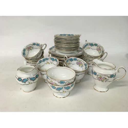 70 - No Reserve - Salisbury fine bone China floral decorative teaset