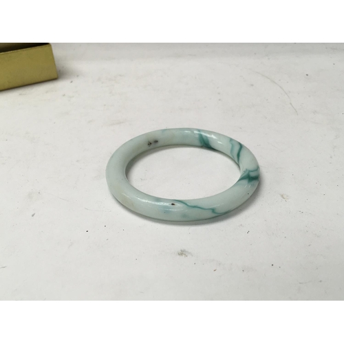 771 - Glass jade bangle