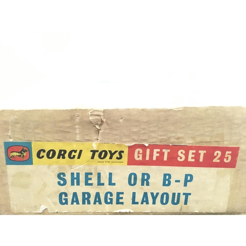 1 - A Boxed Corgi Gift Set #25. Shell or B.P Garage Layout.