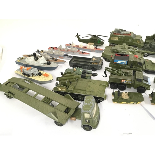 103 - A Collection of Playworn Die-Cast Including Matchbox. Dinky and Lone Star. Mostly Military.