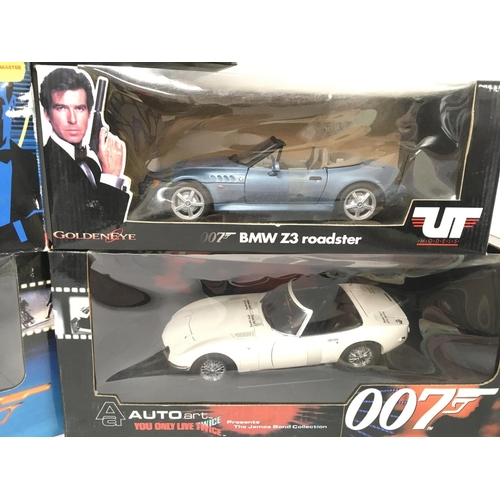 111 - 5 Boxed James Bond Vehicles including Auto Art. UT Models and Bean Stalk. All 1:18 Scale.(5).