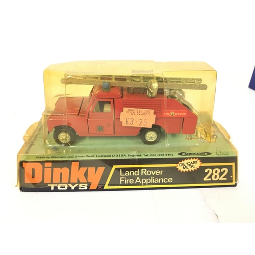 117 - A Boxed Dinky Toys Mini Clubman #178 and a Land Rover Fire Appliance #282.