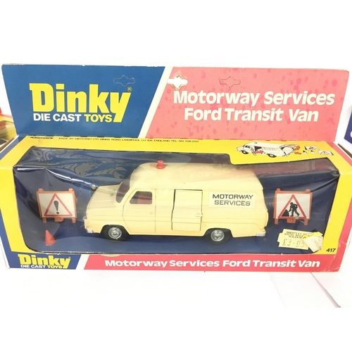 120 - A Boxed Dinky Toys Princess 2200HL Saloon #123 and a Motorway Services Ford Transit Van #427.