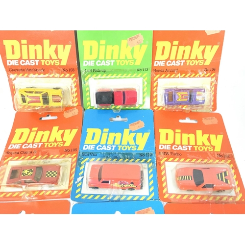 121 - 10 Carded Dinky Toys Vehicles. All have been re-Sealed.